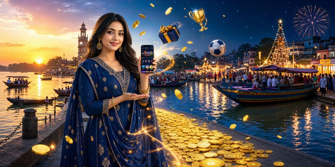বরিশালে সালোয়ার-কামিজ পরা তরুণী মোবাইলে স্পোর্টস বেটিং করছেন